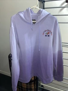 Hoodie Tokyo Japanese Purple Pullover Pocket Rose Stretch Casual Men’s XL - Picture 1 of 5