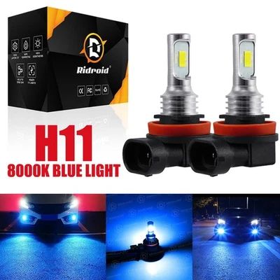 H11 LED Headlight Bulbs Super Bright 8000K Blue Lamp 330000LM High/Low Beam Kit - Image 1 of 4