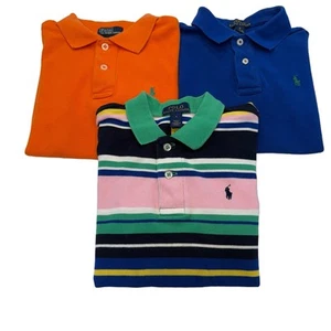 Polo Ralph Lauren LOT OF 3 Boys Polo Shirts Sz 6 1-blue 1-Orange 1- Striped - Picture 1 of 17