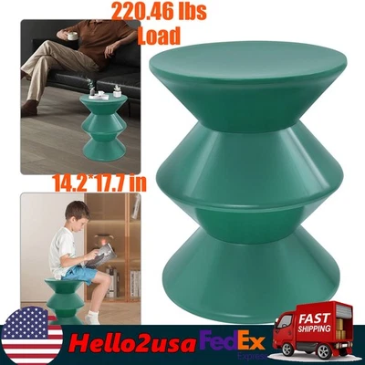 Green Side Table, PET Sofa Side Table, Modern Round End Table for Indoor Use - Image 1 of 4