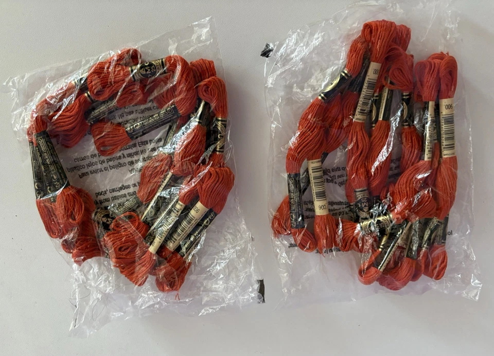 DMC embroidery Thread #900 Burnt Orange- Set Of 24 - Image 1 of 1