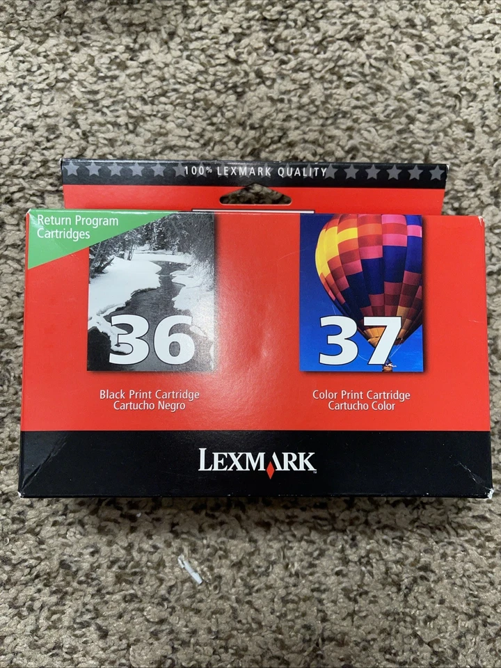 Lexmark 36/37 Combo Pack Ink Cartridges - NEW in Box - Image 1 of 4