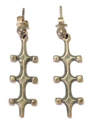 Pendientes Cruz Uni David Andersen Marianne Berg Plata de Ley 39mm x 11mm Foto 1 de 4