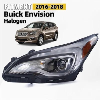 Halogen Headlight Left Driver for 2016-2020 Buick Envision W/ LED DRL Bulbs Foto 1 de 4