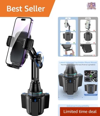 Cup Phone Mount for Car Adjustable Long Neck Stable Phone Holder Universal - Image 1 of 4