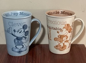 Disney Mickey & Minnie Mouse Strong Clever In Charge Precious 12oz Mugs - Picture 1 of 7