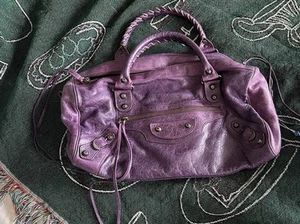 Eggplant Purple Balenciaga City Bag - Picture 1 of 7