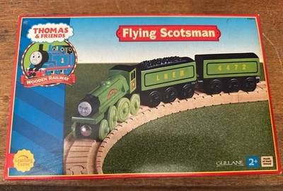 Curva de aprendizaje 2001 tren Thomas de madera Flying Scotsman! ¡Nuevo! Tarjeta de personaje! Foto 1 de 2