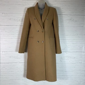 Abrigo Rebel Queen Camel Doble Botonadura Mezcla Lana Guisante Talla 42 - Imagen 1 de 16