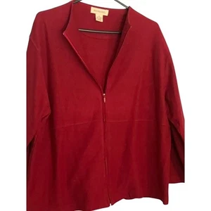 Bechamel Womens Vintage Red Full Zip Cotton Blend Jacket Size XL - Picture 1 of 3