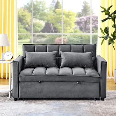 Modern 3-in-1 Sofa Bed | Convertible Sleeper Couch with Pull-Out & Recliner - Image 1 of 4