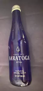 Saratoga funkelndes Quellwasser blaue Flasche leer und sauber 12 Unzen - Bild 1 von 3