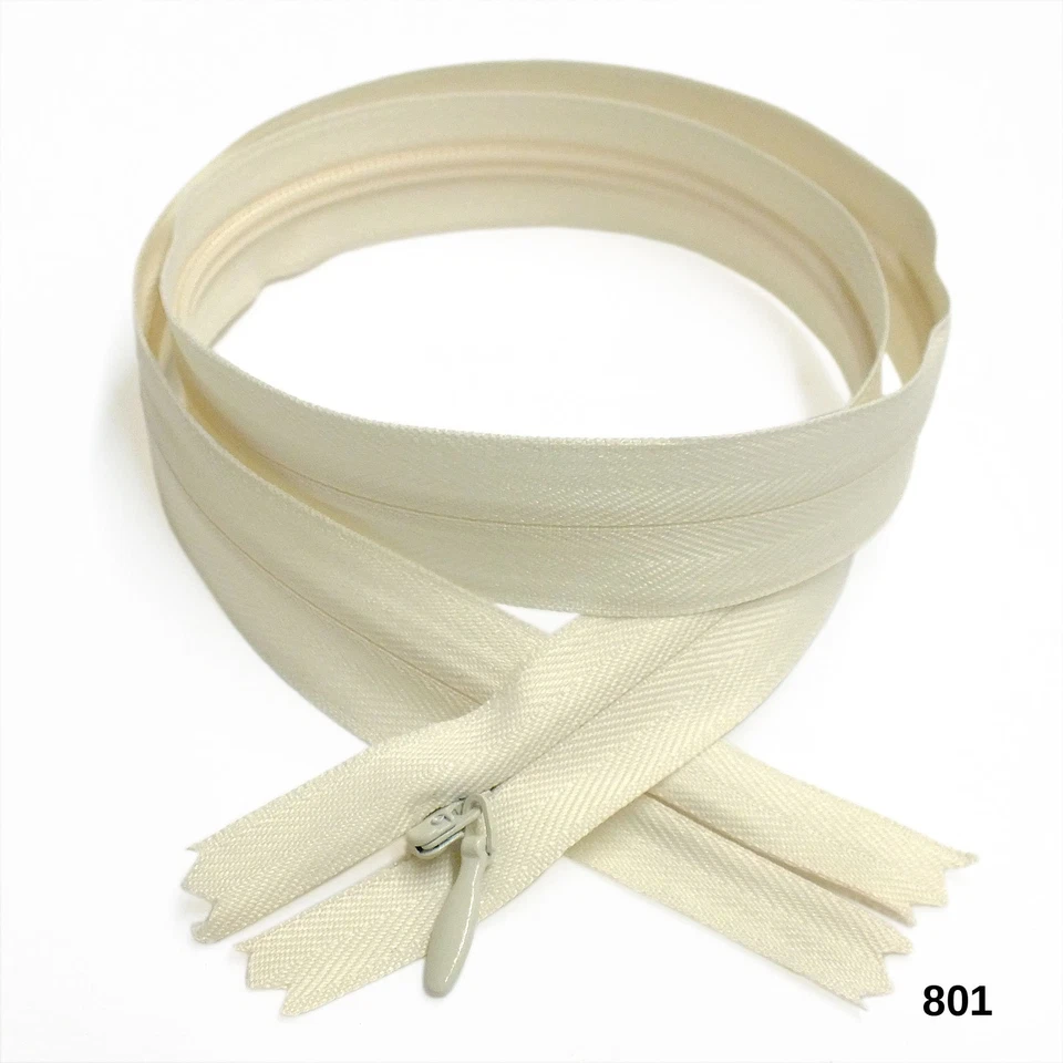 144 High Quality Invisible Zippers Top Open Bottom Closed 24" BKC, Color 801-897 - Image 1 of 1