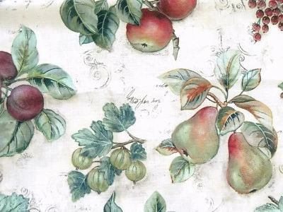 AUTUMN GROVE Tablecloth Fall Harvest Fruit Orchard Thanksgiving Polyester NIP - Image 1 of 4