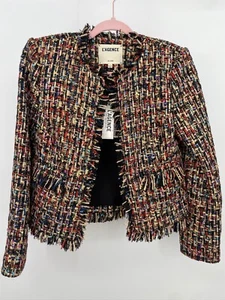 New L’Agence Multicolor Tweed Evening Blazer Jacket Size 2 - Picture 1 of 9