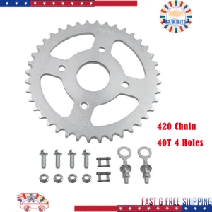 420 Chain 40T 4 Holes Sprocket 40mm Bore for Predator 212cc 196cc 6.5hp - Picture 1 of 5