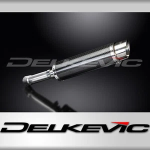 BMW F650 GS 2007-2013 Slip On 14" Round Carbon Exhaust Muffler Kit - Picture 1 of 5