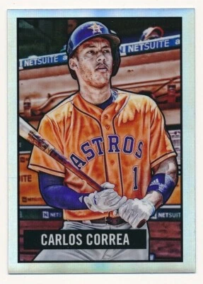 CARLOS CORREA 2017 BOWMAN CHROME 1951 BOWMAN REFRACTOR #11 HOUSTON ASTROS SP A - Image 1 of 2