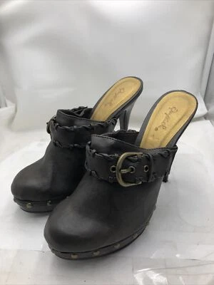 Qupid Wooden High Heel Clogs 6.5  - Image 1 of 4