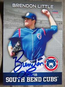 Chicago Cubs Brendon Little Signed 2018 Choice South Bend Cubs Auto Card - Picture 1 of 1