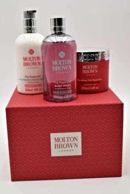 MOLTON BROWN London Nuevo Set de Cuidado Corporal Rosa Pepperpod Loción, Lavado, Exfoliante Foto 1 de 4
