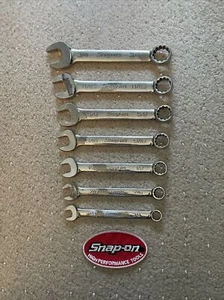 Snap On 7Pc SAE Spline Short Combination Wrench Set 3/8” - 3/4" 12Pt OES24 12Pt - Picture 1 of 21