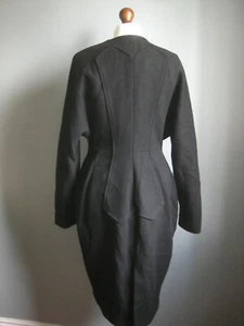 ATIS ARTEMJEVS wool COAT silk 14 12 steampunk goth dom mistress hourglass fetish - Imagen 1 de 12