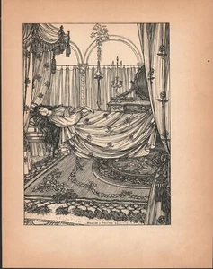 Vintage Art Print - The Day Dream - 1899 Lithograph - Artist: Edmund J. Sullivan - Picture 1 of 2