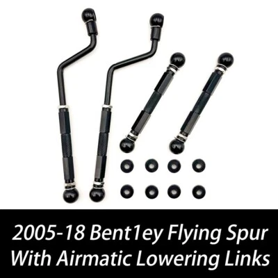 For 06-18 Bentley Flying Spur Adjustable Lowering Links Air Ride Suspension Kit - Imagen 1 de 4