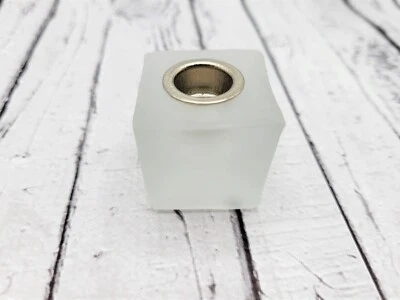 Mini candelabro timbre de vidrio esmerilado de 1/2 pulgada (.5 pulgadas) de diámetro Foto 1 de 4