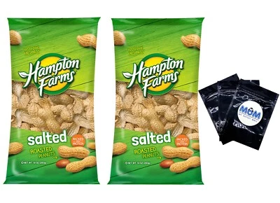 Peanuts in Shell Roasted and Salted - (2 Pack) 10 oz Bag - Hampton Farms Salted - Image 1 of 4