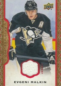 2014-15 UD Masterpieces Memorabilia Framed Red Cloth #26 Evgeni Malkin/85