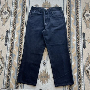 Vintage Akademiks Baggy Fit Black Denim Jeans Mens 38x33 Loose Skate y2k VTG - Picture 1 of 9