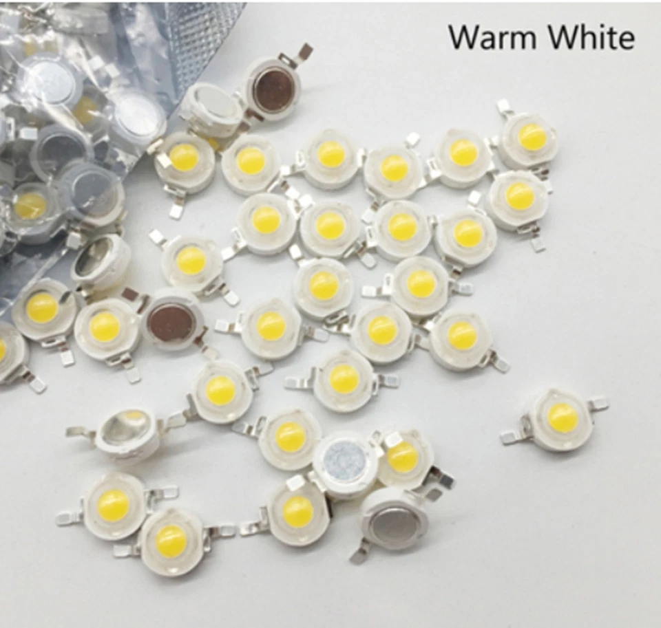 10-1000Pcs LED COB Lamp Chip 1W 3W 3.2-3.6V Input 100-220LM Mini LED Bulb Diode - Image 1 of 4
