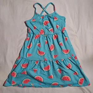 Vestido de verano para niña Cat & Jack talla S (6/6X) azul sin mangas sandía - Imagen 1 de 7