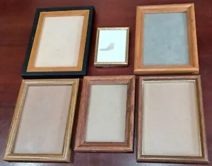 5 Holz Bilderrahmen + 1 kleiner goldfarbener Rahmen Michaels Eiche schwarz - Bild 1 von 7