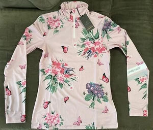 Bogner X Love Shack Fancy Livy3 Base Layer Snow Ski Top Floral Butterfly Pretty - Picture 1 of 10