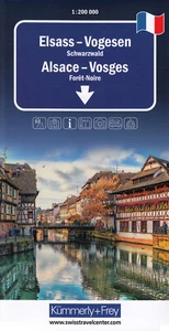 Elsass - Vogesen 1:200 000 Frankreich Regionalkarte / Straßenkarte Kümmerly+Frey - Bild 1 von 2