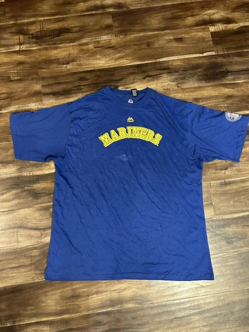 Majestic Seattle Mariners Ken Griffey Jr Hall Of Fame Cooperstown Shirt 3XL Tall Cover