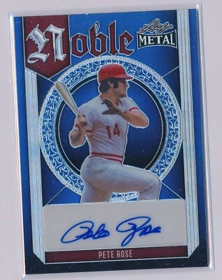 2023 Leaf Metal Noble Blue /9 Pete Rose #N-PR1 Auto - Image 1 of 2