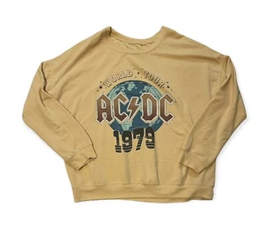 Vintage Style AC/DC World Tour Light Weight Sweatshirt Women’s Large - Picture 1 of 3