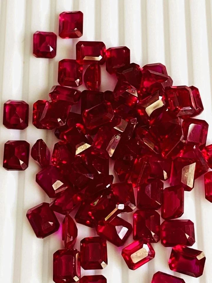 150 Ct 15 Pcs Certified Natural Mozambique Red Ruby Lot Emerald Loose Gemstone - Image 1 of 4