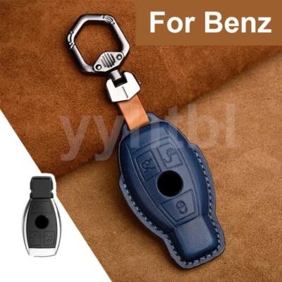 Funda de cuero para llave remota Funda para accesorios de coche Mercedes Benz Foto 1 de 4
