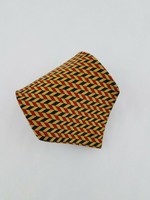 Paul Fredrick Mens Silk Tie Multi Color Zig Zag Geometric (1378)