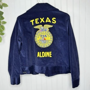 Vintage FFA Aldine Texas Sz M Corduroy CHAINSTITCH Jacket Agriculture NWT RARE - Picture 1 of 18