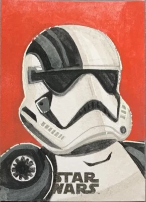 2017 Star Wars Last Jedi Asia Ellington Sketch Card Storm Trooper Executioner - Image 1 of 3