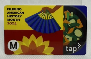 Tarjeta Metro TAP Historia Filipino Americana 2024 Autobús Tren Metro Tarjeta de Tránsito - Imagen 1 de 1