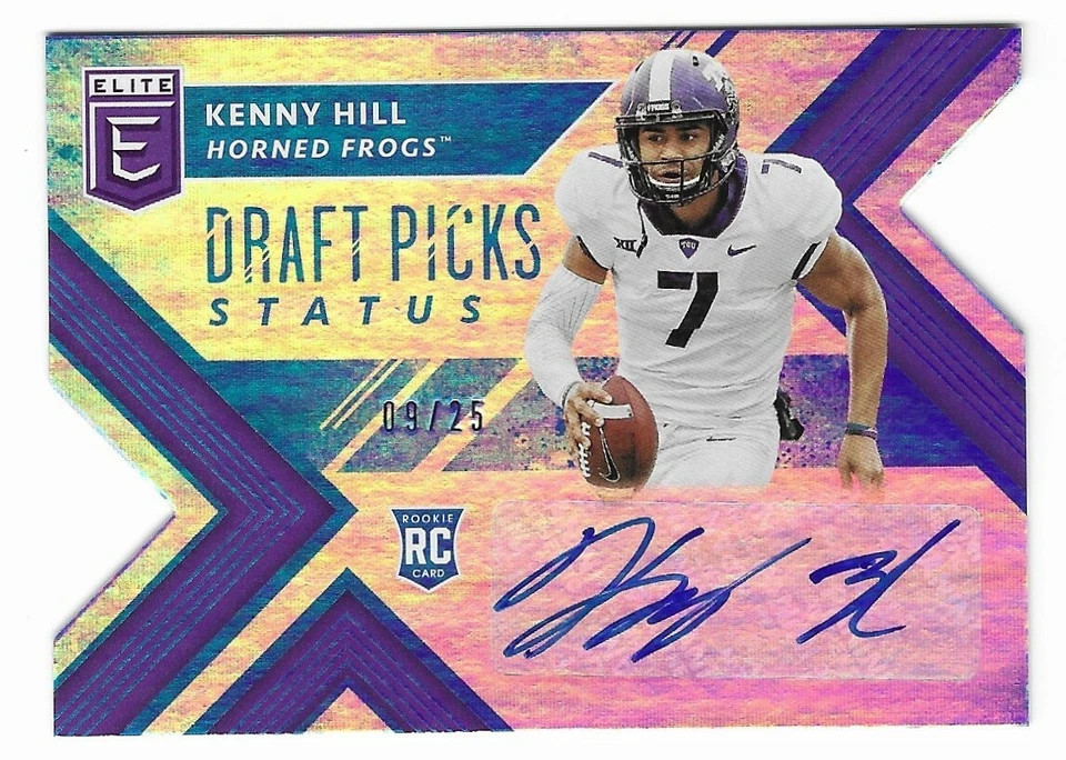 Kenny Hill 2018 Panini Elite Draft Picks Autograph Status Die-Cut Blue #265 /25 - Image 1 of 2