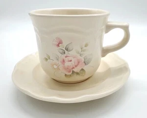 Pfaltzgraff Tea Rose Tea Cup & Saucer Sets Pink Blue Green Floral (10 available) - Picture 1 of 7