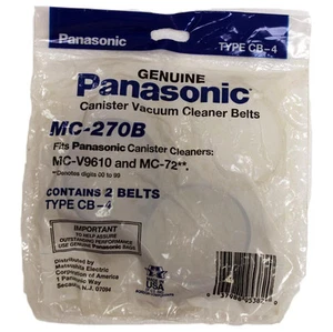 Panasonic Type CB-4 Vacuum Belt MC-270B For Canisters Vacuums # MC270B,CB4 2PacK - Picture 1 of 1